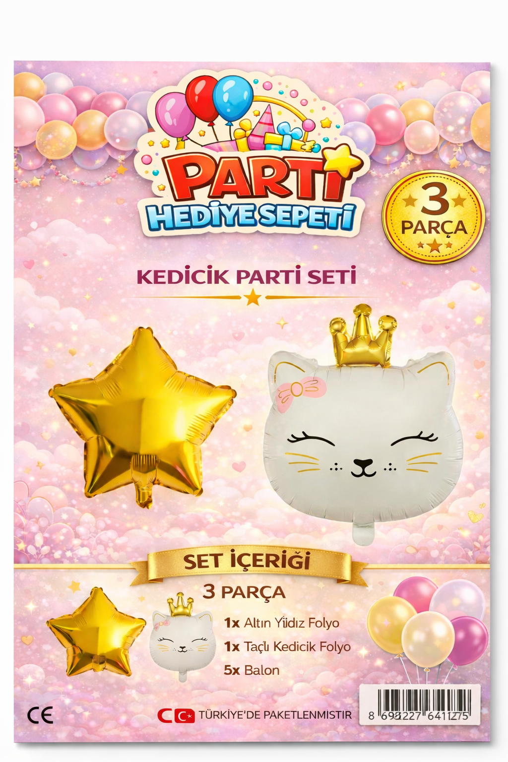 Mini Kedicik Parti Seti